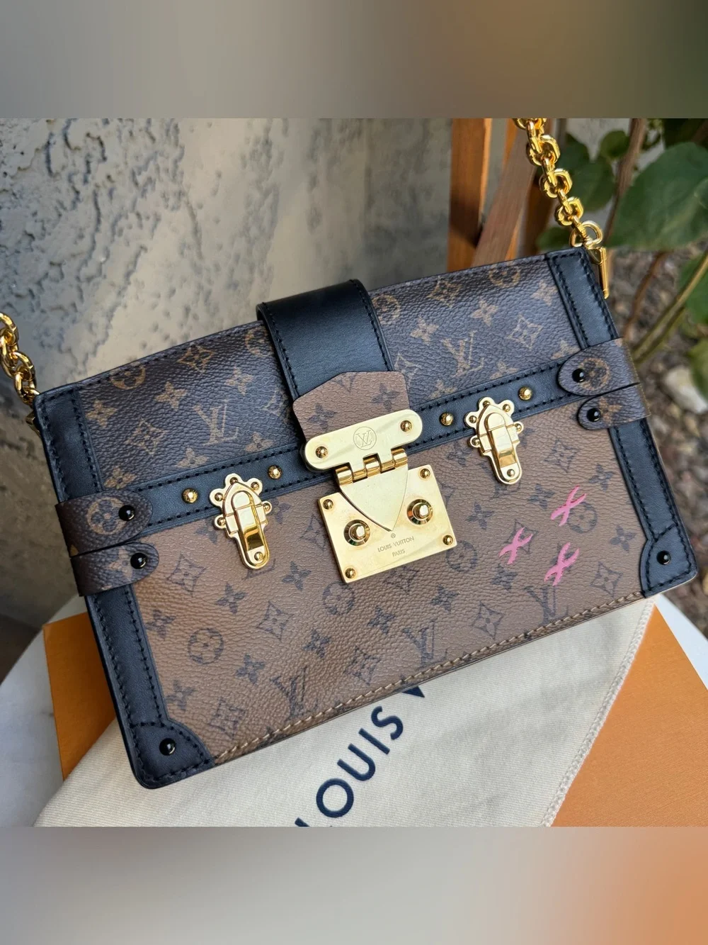 Louis Vuitton Reverse Monogram Trunk Clutch
